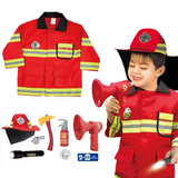 Kids Pretend Play Costume Set - Astronaut, Firefighter, Chef & Builder thumbnail 3