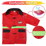 Kids Pretend Play Costume Set - Astronaut, Firefighter, Chef & Builder thumbnail 5