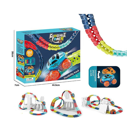 184 piece flexible race track set — 4.4 meters