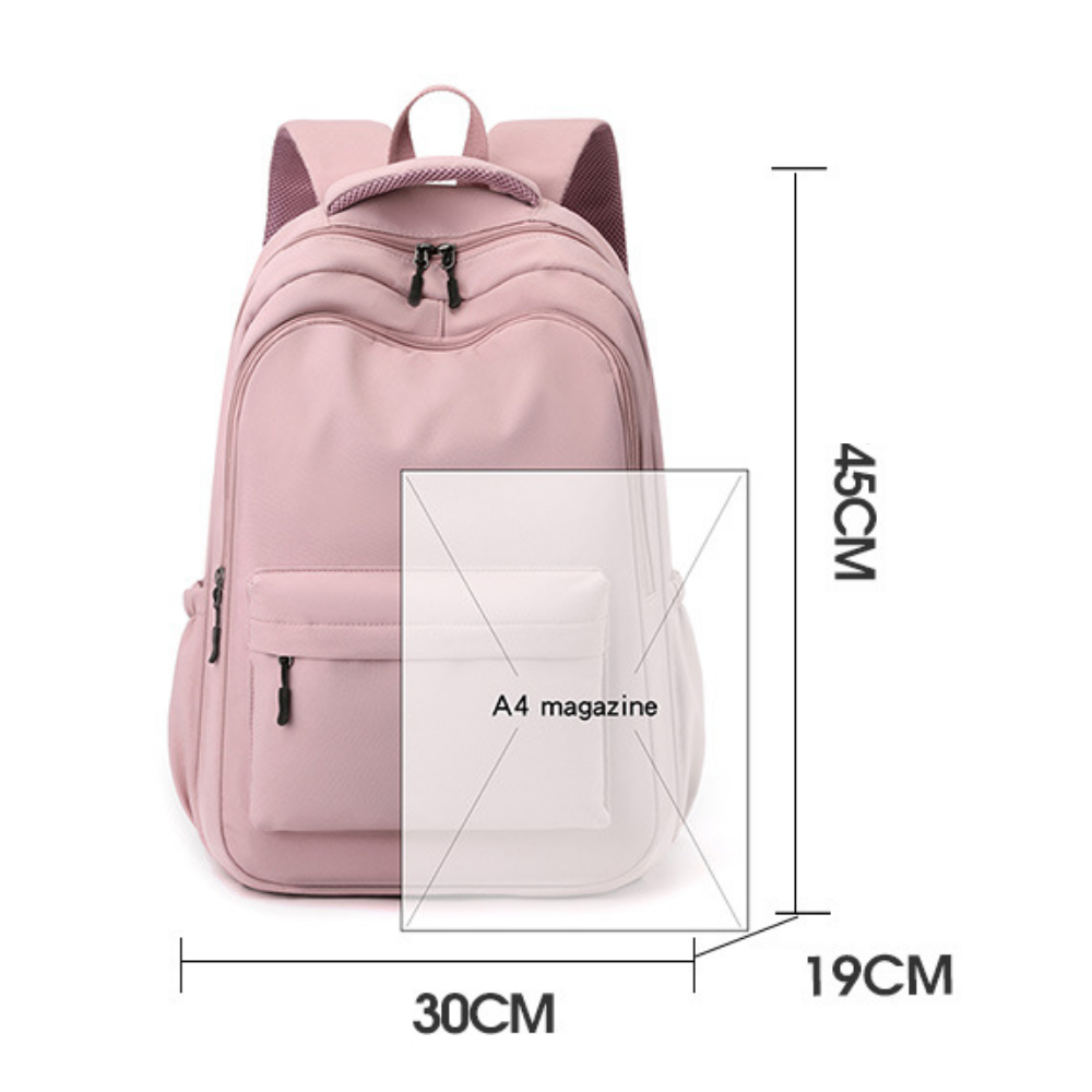 Kids laptop backpack packed view