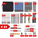 83-Piece Pencil Art and Drawing Kit thumbnail 2