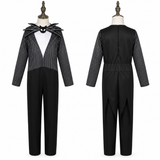 Boys Pinstripe Skeleton King Costume with Mask thumbnail 3