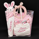 Personalised 6-Piece Newborn Baby Gift Set with Embroidered Name thumbnail 3