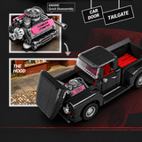 Classic 1950s Pickup Truck Building Block Model with RC Function thumbnail 2