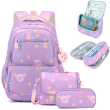 Three-Piece Cartoon Print School Backpack Set thumbnail 1