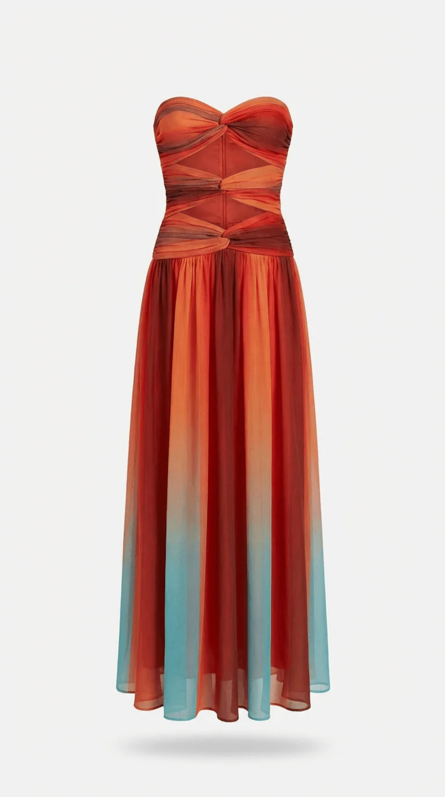 Gradient Maxi Dress Women – Ombre Cut-Out & Figure-Flattering Silhouette, Cocktail Beach Evening