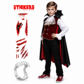 Boys Vampire Costume Set with Cane & Fangs