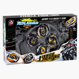 Battle Spinning Top Gyro Set with Launcher & Arena - 4 Metal Tops for Kids thumbnail 1