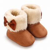 Baby Fleece Bow Boots, Soft Warm Winter Crib Shoes thumbnail 4