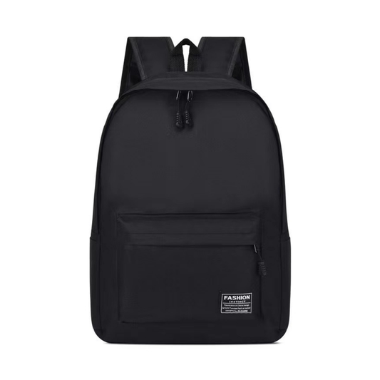 Black laptop backpack front view