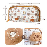 Cute Capybara Pencil Case with Compartments thumbnail 2