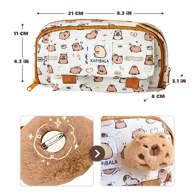 Capybara pencil case front view