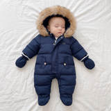 Hooded Fleece Baby Romper | Cosy Winter Jumpsuit thumbnail 6