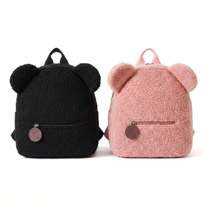 Teddy bear kids plush backpack hero shot