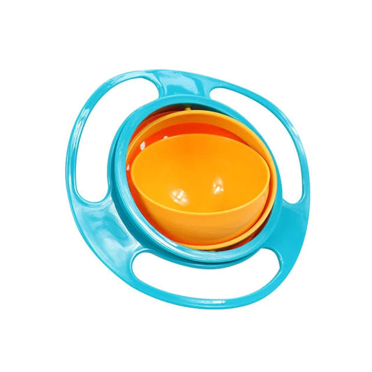 360 no-spill gyro bowl, spill-proof toddler snack bowl