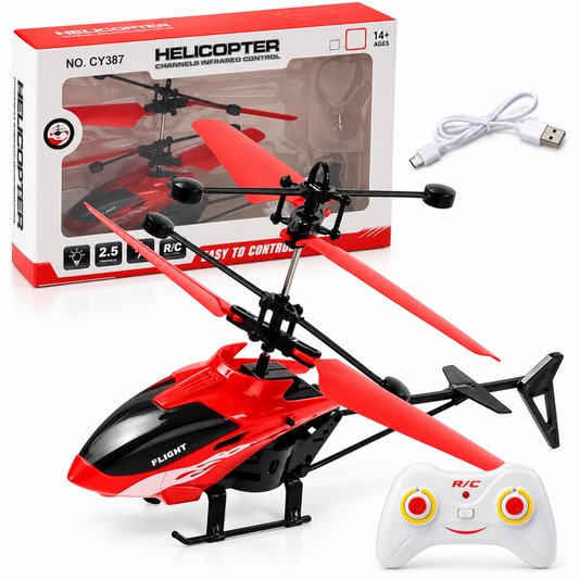 Mini RC Helicopter with Gyro – Unbreakable Metal Frame, 3-Channel Control