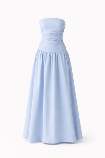 Strapless Maxi Dress Women – Fitted Bodice & Flowy Skirt, Summer Wedding Guest Formal
