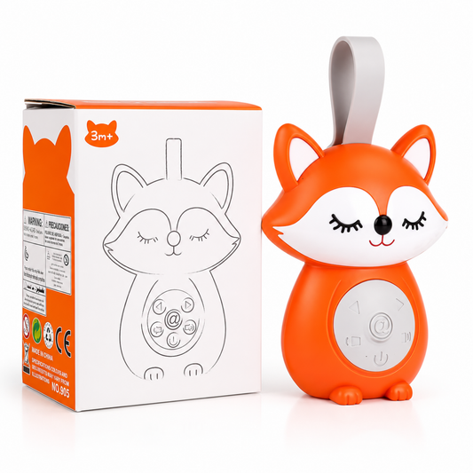 Portable baby white noise machine with 5 soothing sounds and night light