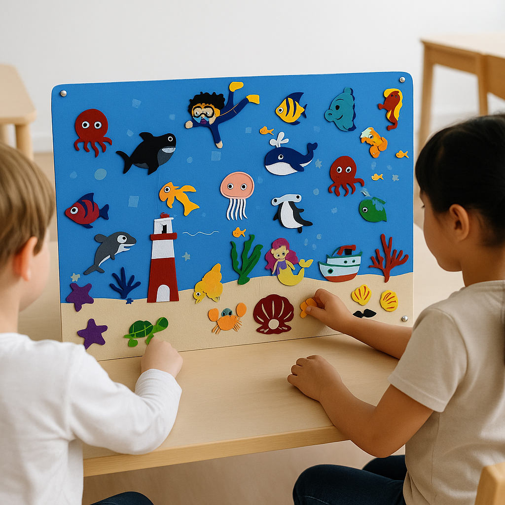 Underwater classroom felt board activity