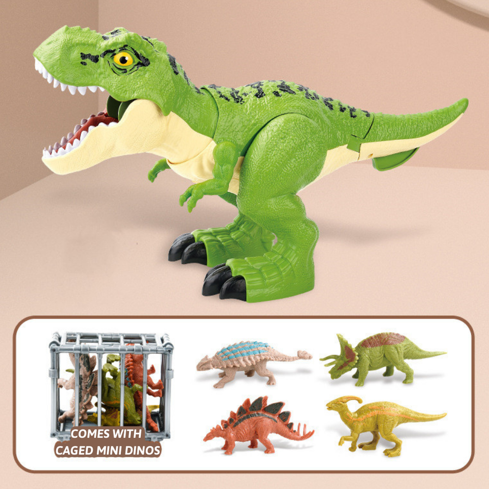 Devouring T-Rex Dinosaur Playset with Mini Dinos & Sound