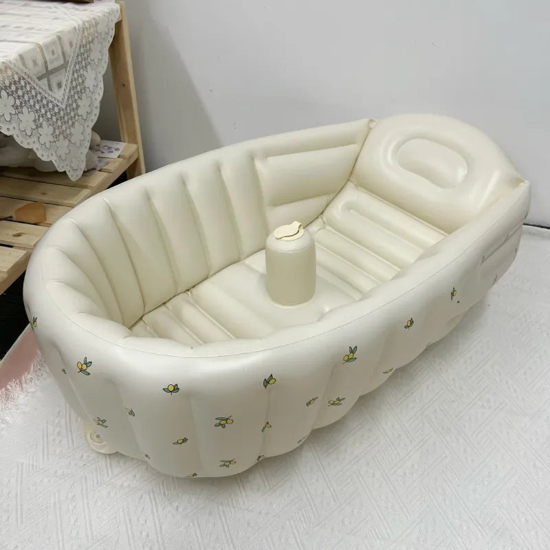 Inflatable baby bath olives design