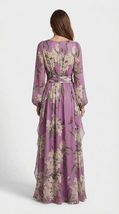 Floral Wrap Maxi Dress Women – V-Neck & Boho Silhouette, Summer Wedding Guest Canada