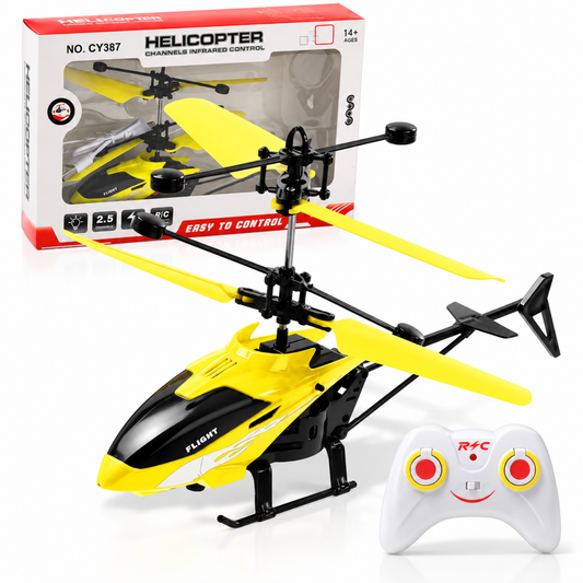 Mini RC Helicopter with Gyro – Unbreakable Metal Frame, 3-Channel Control