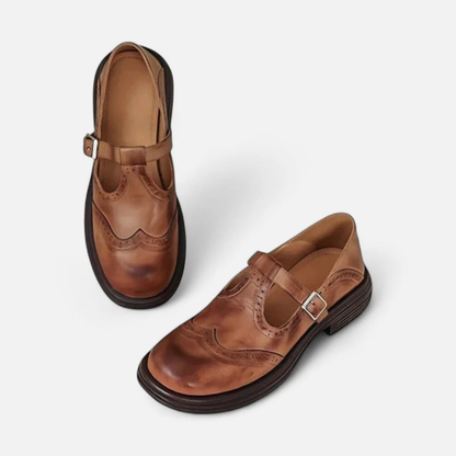 Leather Buckle Flip-Flops Women – Adjustable Strap & Cushioned Insole, Patio Season Everyday