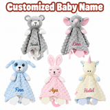 Personalised Embroidered Name Baby Comforter Security Blanket thumbnail 2