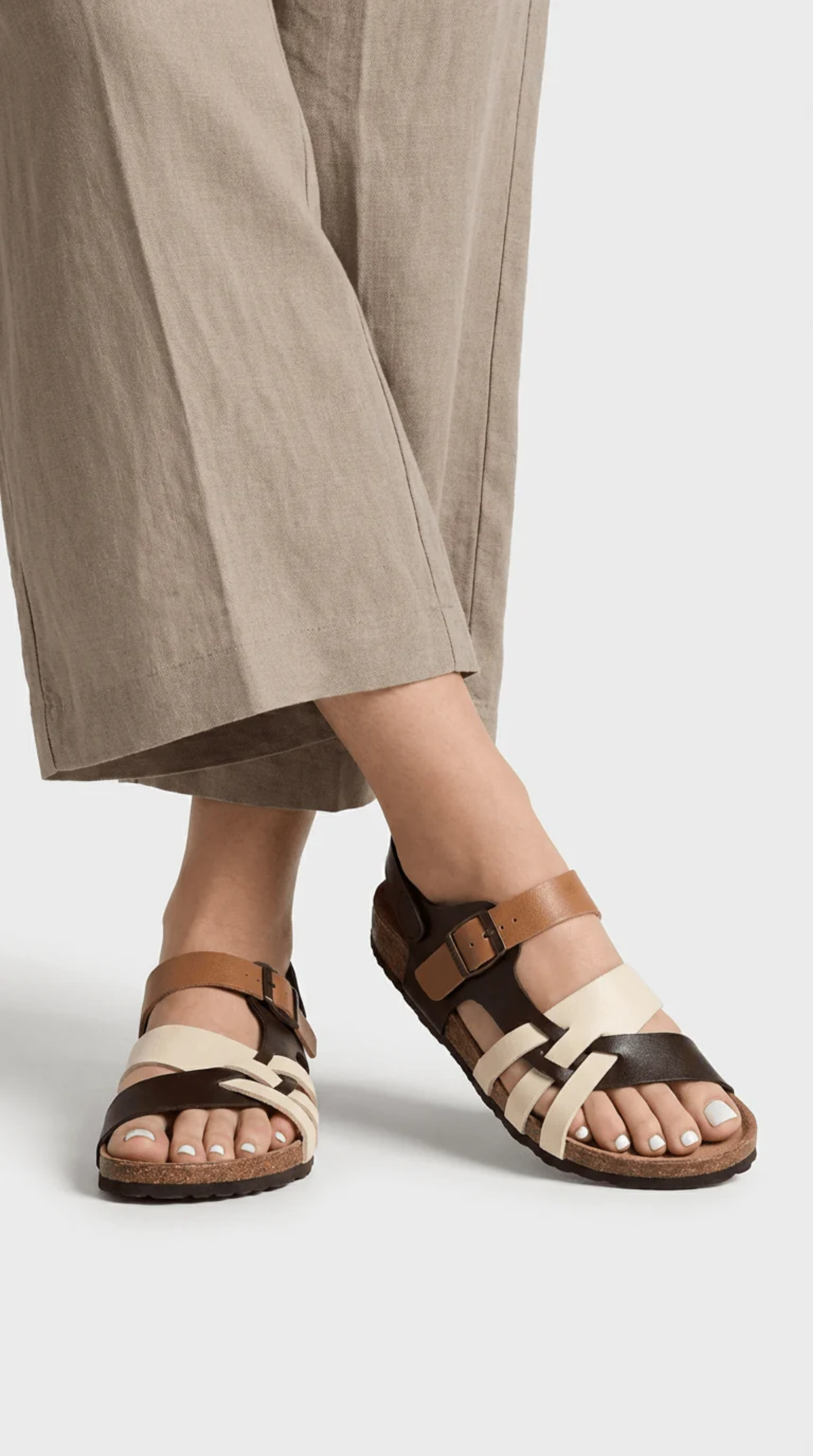 Multi-Strap Ergonomic Sandals Women – Wide Fit & Contoured Footbed, Patio Season Everyday