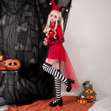 Red & Black Harlequin Jester Costume - Girls & Adults thumbnail 2