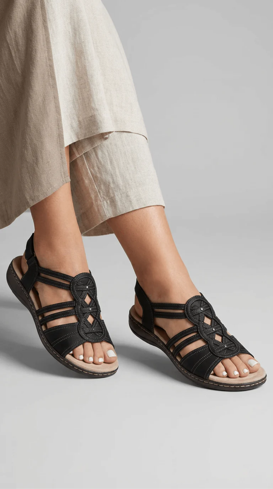 Cut-Out Comfort Sandals Women – Breathable Upper & Elevated Sole, Patio Season Everyday Summer