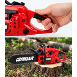 Kids Pretend Play Power Tool Set - Toy Chainsaw & Leaf Blower with Sound thumbnail 2