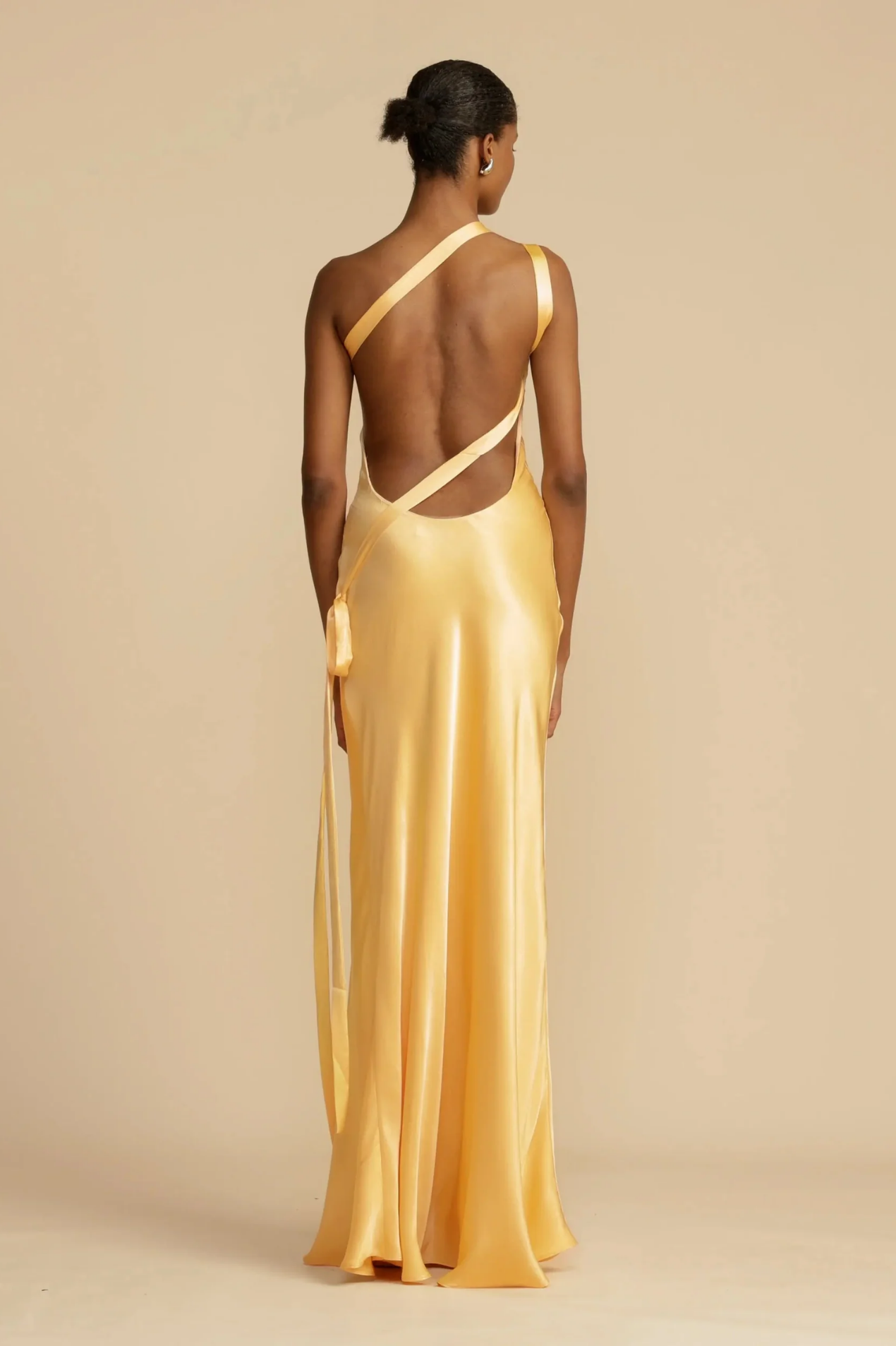 One-Shoulder Satin Maxi Dress Women – Asymmetric Drape & Floor-Length, Summer Wedding Guest Gown Canada