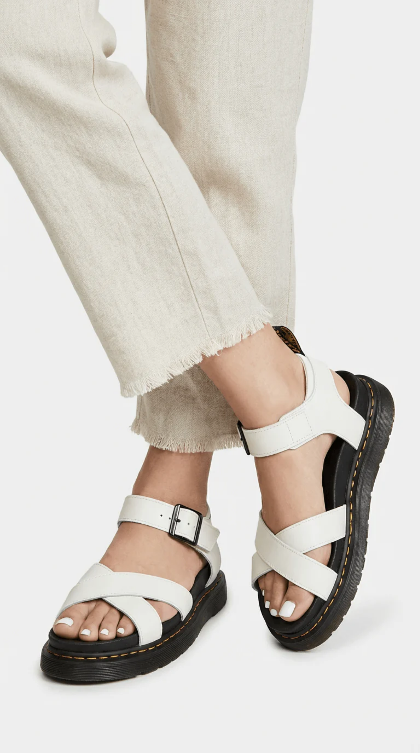 Cross-Strap Platform Sandals Women – Open Toe & Cushioned Sole, Patio Season Summer Comfort