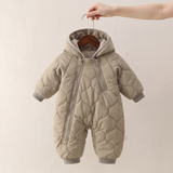 Quilted Hooded Baby Romper | Warm Winter One-Piece thumbnail 4
