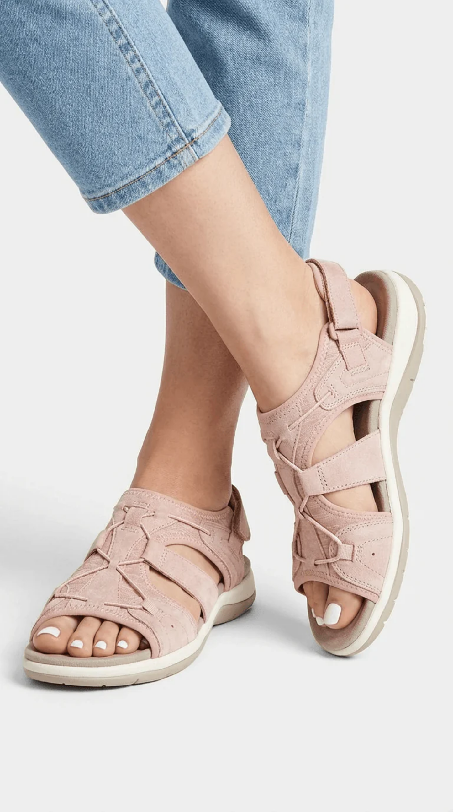 Flat Sandal Women – Cross-Strap Multi-Strap & Cushioned Sole, Patio Season Everyday Summer