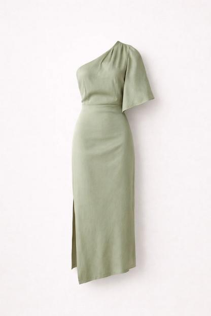 One-Shoulder Maxi Dress Women – Asymmetric Neckline & Side Slit, Summer Wedding Guest Canada