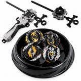 Battle Spinning Top Gyro Set with Launcher & Arena - 4 Metal Tops for Kids thumbnail 2