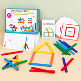 Wooden Sticks & Rings Montessori Puzzle - Creative Shapes Learning Toy thumbnail 3