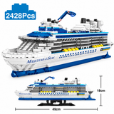 Ocean Cruise Liner Building Block Model - 2428pc Micro Brick Ship thumbnail 2