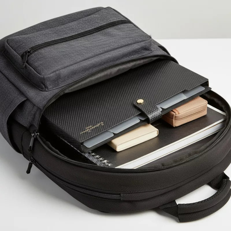 File folder in school bag