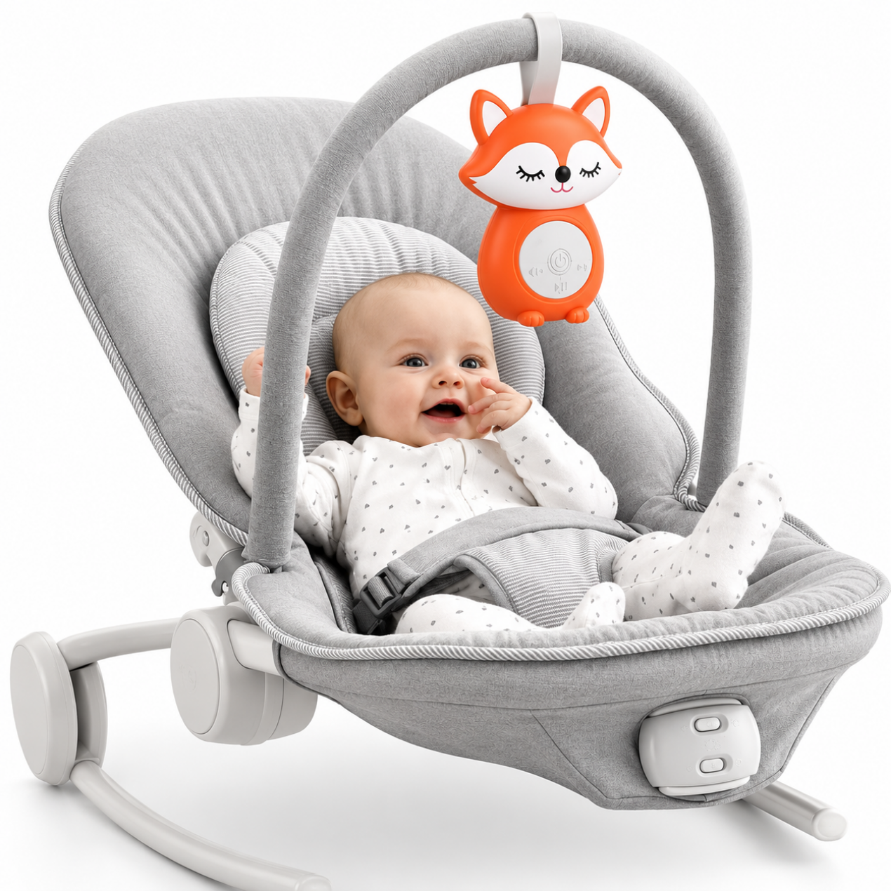 Portable Baby White Noise Machine — 5 Soothing Sounds, Sleep Timer & Night Light | Fox & Koala