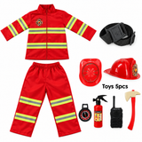 Kids Firefighter Cosplay Costume Set with Helmet & Accessories thumbnail 2