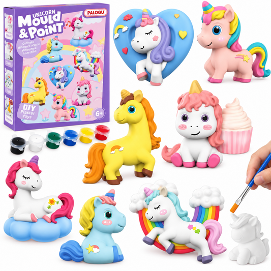paint your own figures craft set, paint and brush set contents