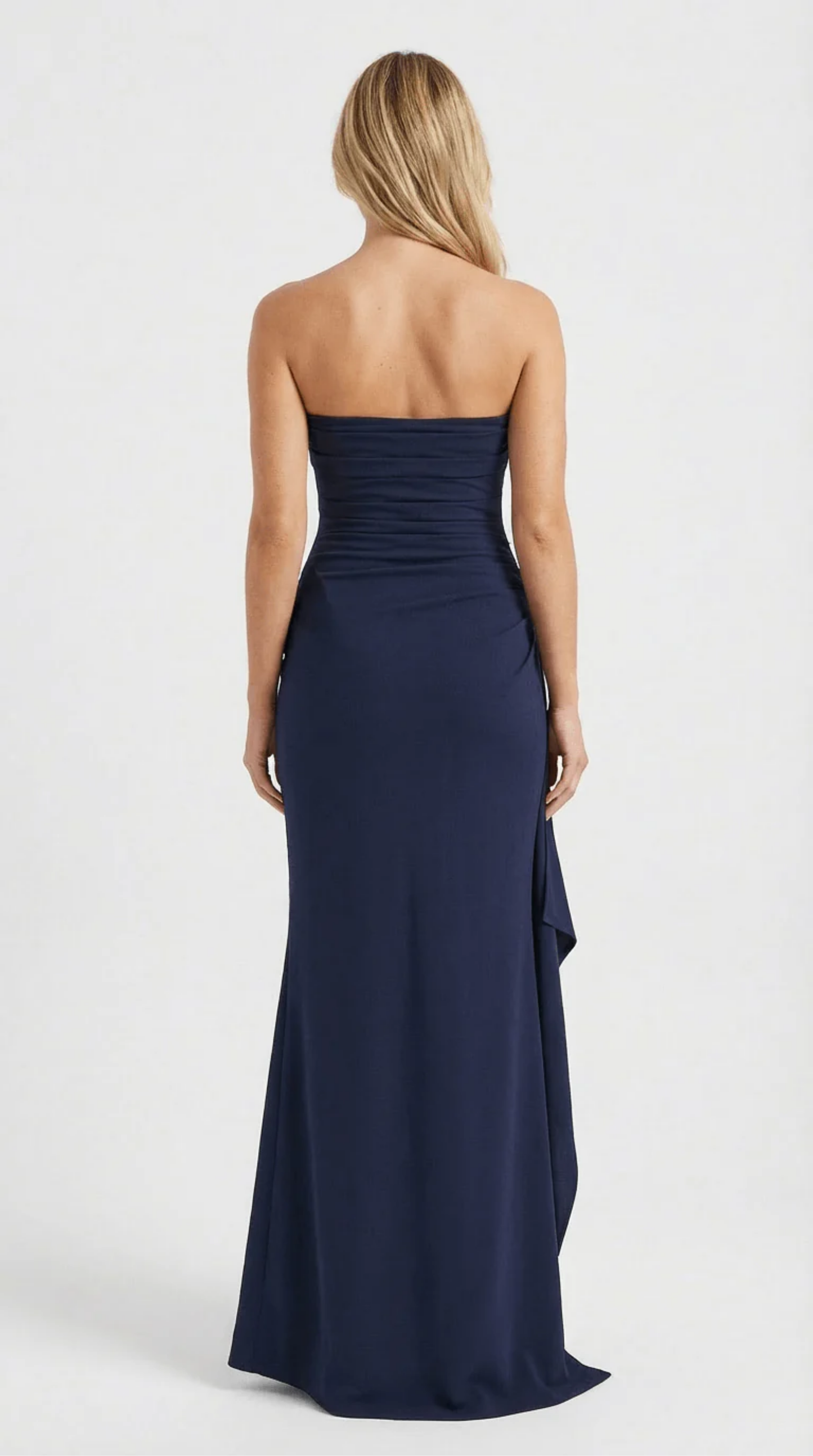 Strapless Satin Maxi Dress Women – High Slit & Fitted Bodice, Elegant Evening Gown Canada