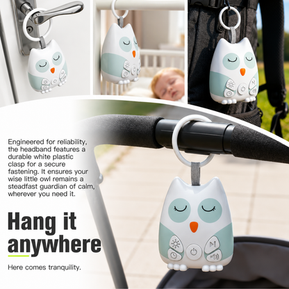 Portable Baby White Noise Machine — 30 Soothing Sounds, Cry Sensor, Night Light, Timer & USB Rechargeable