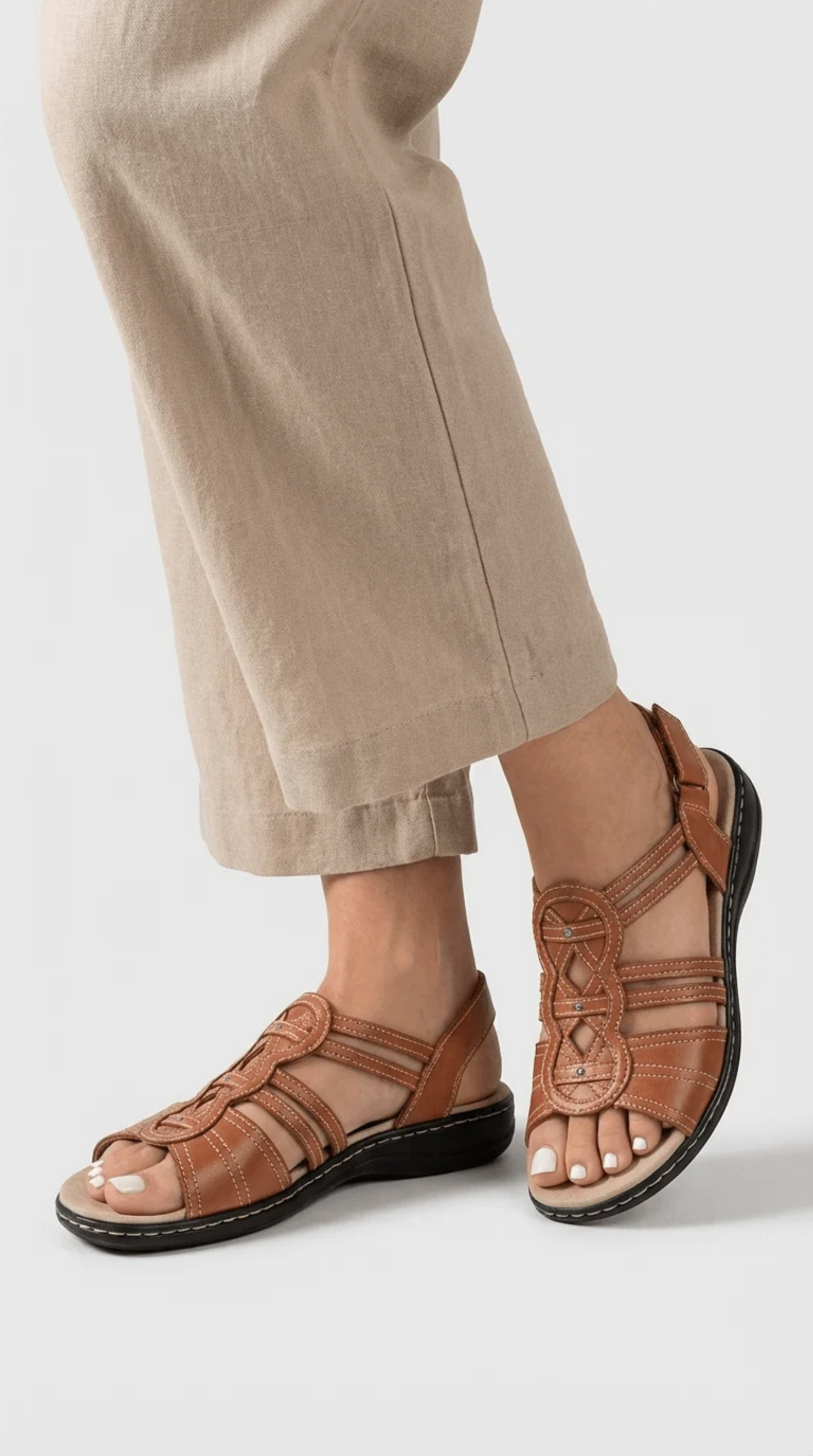 Cut-Out Comfort Sandals Women – Breathable Upper & Elevated Sole, Patio Season Everyday Summer