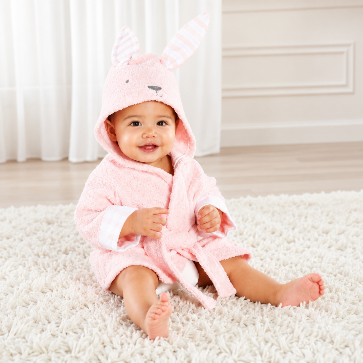 Baby Hooded Bath Towel — Soft Animal Design Bath Poncho for Babies & Toddlers
