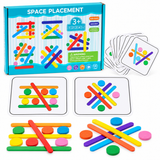 Wooden Sticks & Rings Montessori Puzzle - Creative Shapes Learning Toy thumbnail 2